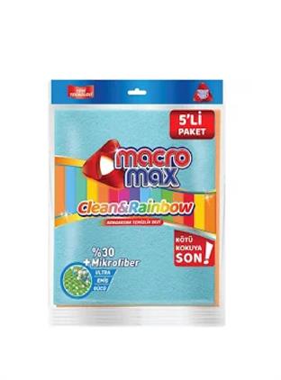 TEMİZLİK BEZLERİMACROMAX009.06.0625MACROMAX RENGARENK TEMİZLİK BEZİ 5'LİMACROMAX RENGARENK TEMİZLİK BEZİ 5'Lİ