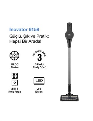 DİK SÜPÜRGEFAKİR021.05.0022FAKİR INOVATOR 6158 PURPLE ŞARJLI DİKEY SÜPÜRGEFAKİR INOVATOR 6158 PURPLE ŞARJLI DİKEY SÜPÜRGE