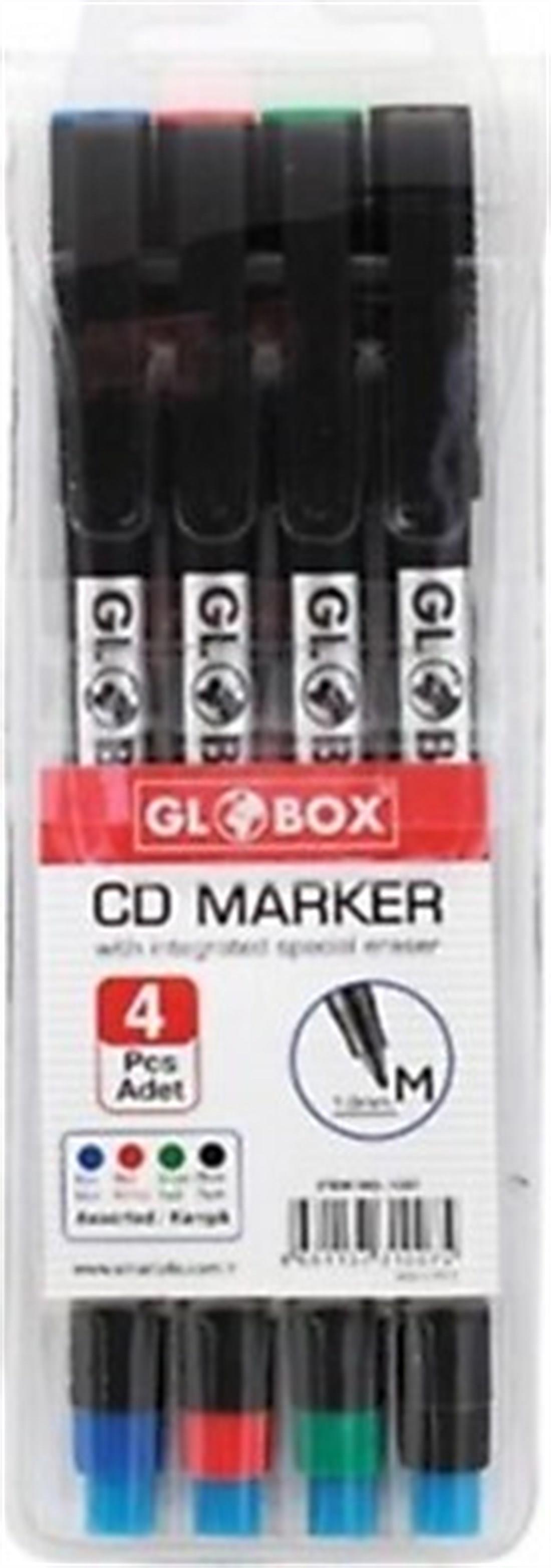 GLOBOX004.02.0179GLOBOX CD KALEMİ S 4 LÜ KARIŞIK RENKLİ 1003GLOBOX CD KALEMİ S 4 LÜ KARIŞIK RENKLİ 1003