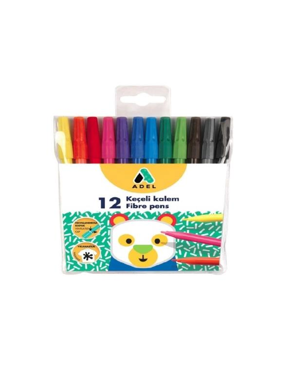 KEÇELİ KALEMADEL004.02.0357ADEL KEÇELİ KALEM 12 RENK ADEL KEÇELİ KALEM 12 RENK 