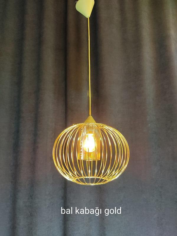 AVİZE & ARMATÜR & APLİKMUHTELİF007.01.0102BAL KABAĞI GOLD SARKIT ARMATÜRBAL KABAĞI GOLD SARKIT ARMATÜR