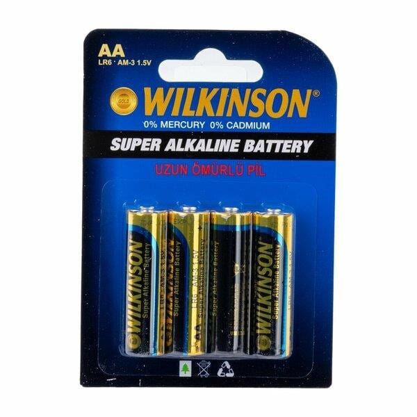 PİLLERWİLKİNSON007.02.0603Wilkinson Pil Kalem Pil AA 1,5 V R06 4S 4LÜ 2036Wilkinson Pil Kalem Pil AA 1,5 V R06 4S 4LÜ 2036