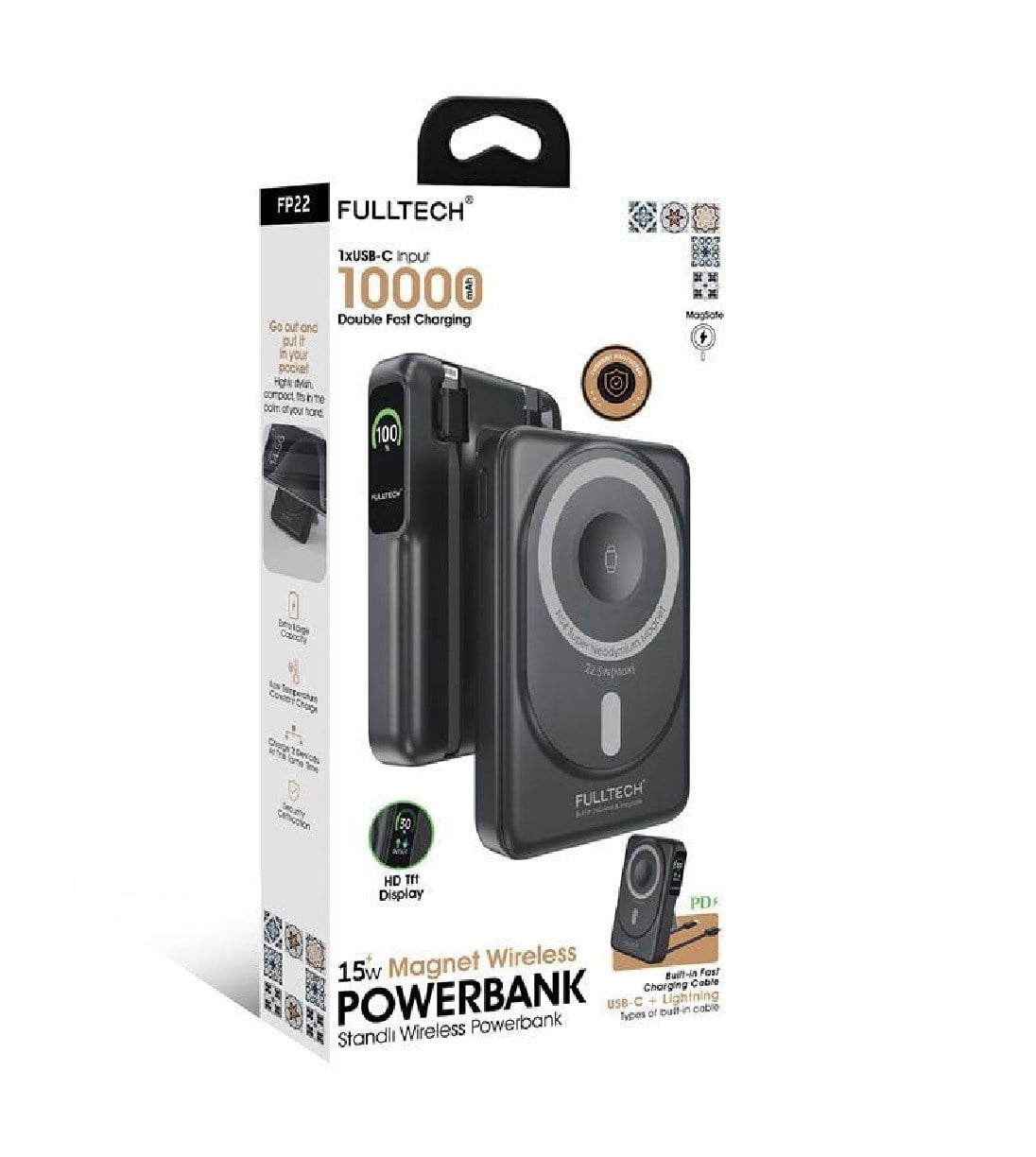 ELEKTRONİKFulltech007.03.0355fulltech 10000 mah 15 w kablosuz powerbank fulltech 10000 mah 15 w kablosuz powerbank 