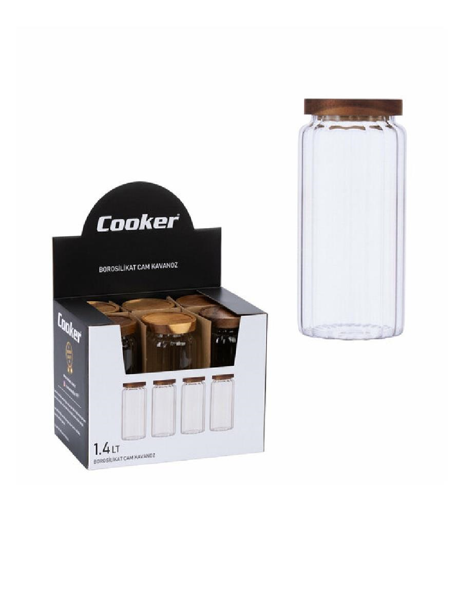 MUTFAK GEREÇLERİCOOKER009.01.1640Cooker Borosilikat Cam Kavanoz 1.4 lt CKR-3822Cooker Borosilikat Cam Kavanoz 1.4 lt CKR-3822