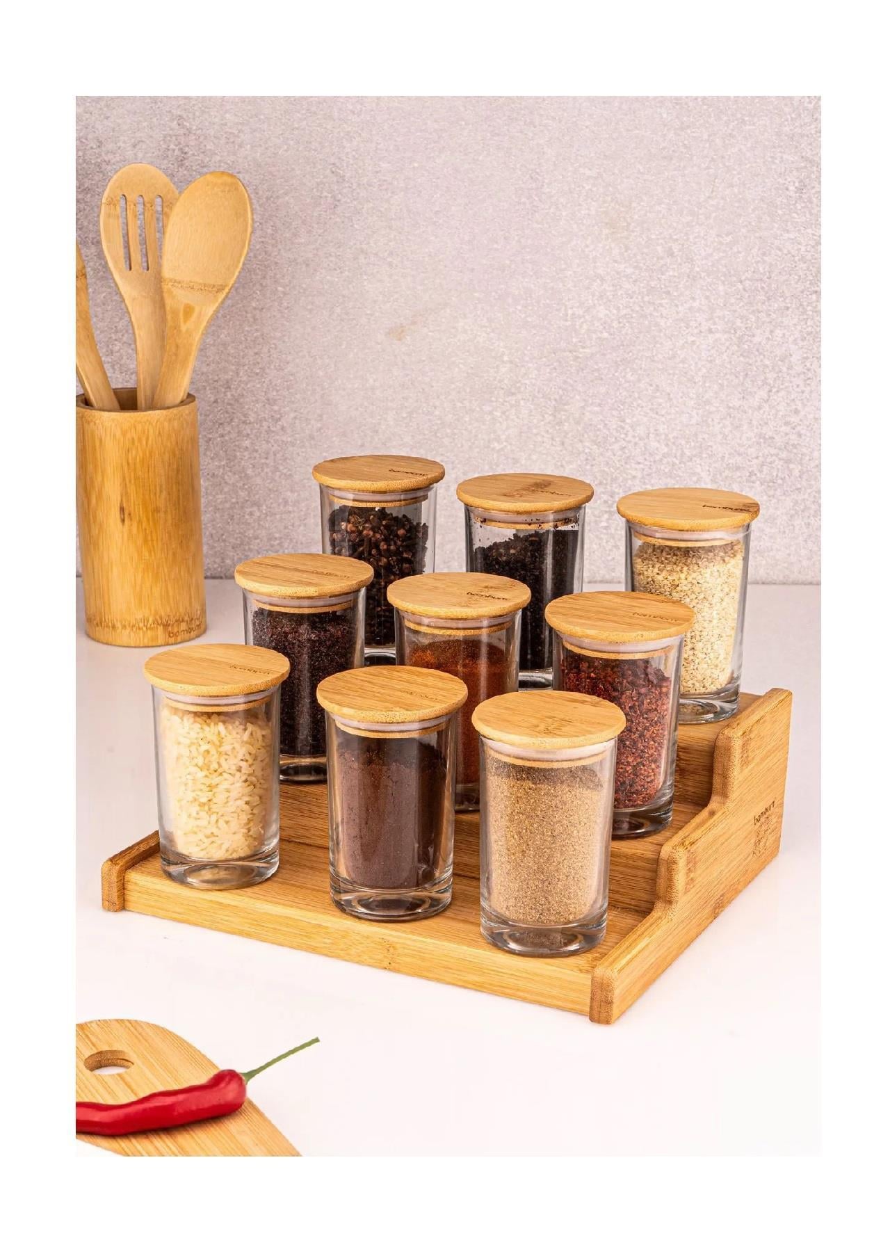 BAHARAT TAKIMLARIBAMBUM009.03.0294BAMBUM TİER 10 PARÇA 3 KATLI STANDLI BAHARAT SETİBAMBUM TİER 10 PARÇA 3 KATLI STANDLI BAHARAT SETİ