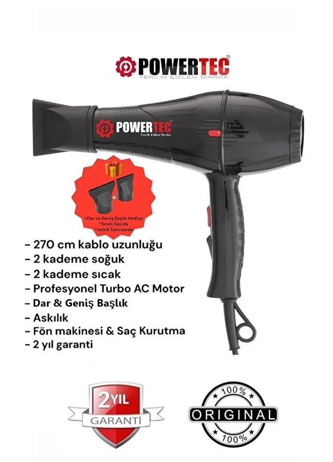 SAÇ KURUTMA POWERTECH009.05.0036Powertec Fön Saç Kurutma Makinesi 2500W TR-701 8022Powertec Fön Saç Kurutma Makinesi 2500W TR-701 8022