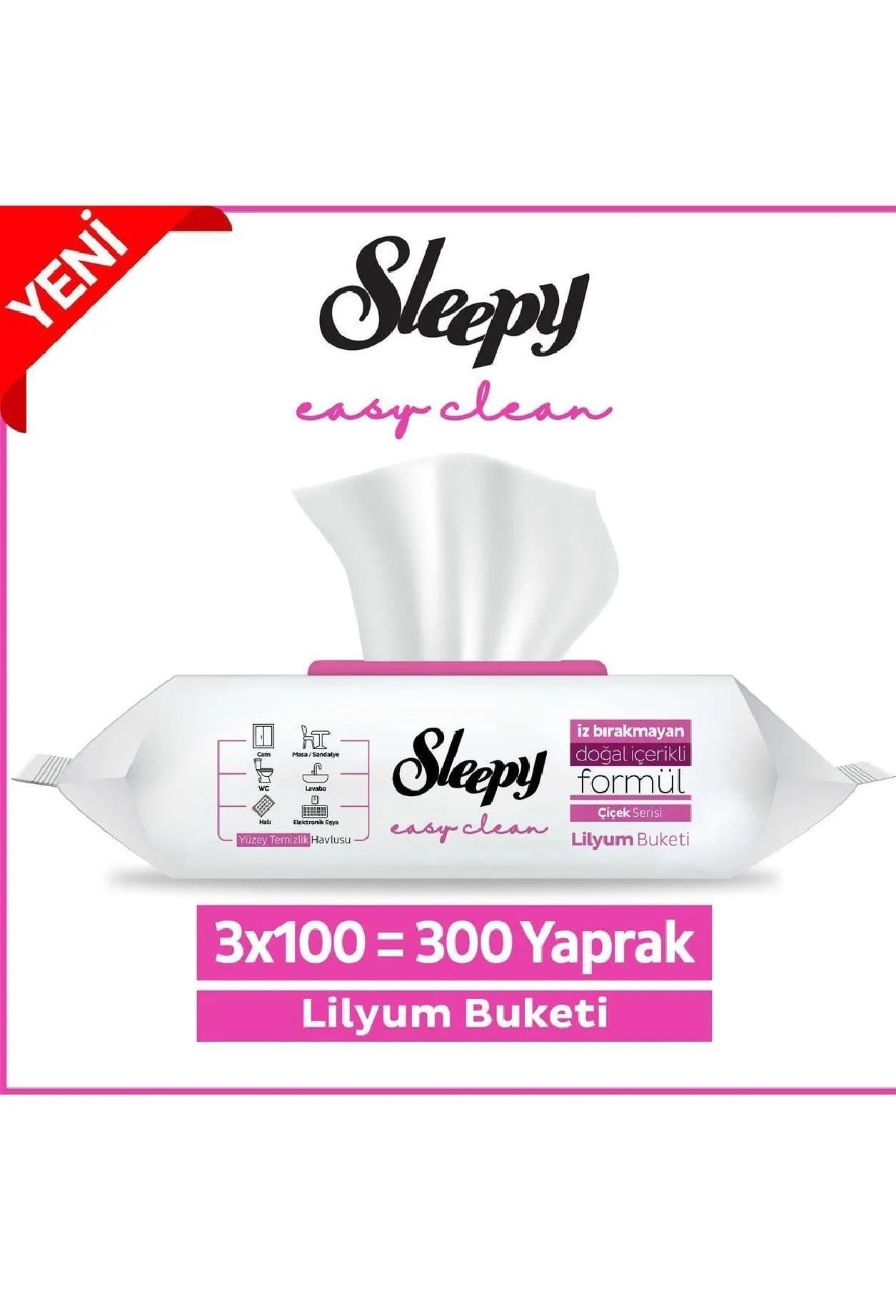 ISLAK MENDİLSLEEPY009.06.0929Sleepy Easy Clean yüzey temizlik havlusu 100lü Lilyum BuketiSleepy Easy Clean yüzey temizlik havlusu 100lü Lilyum Buketi