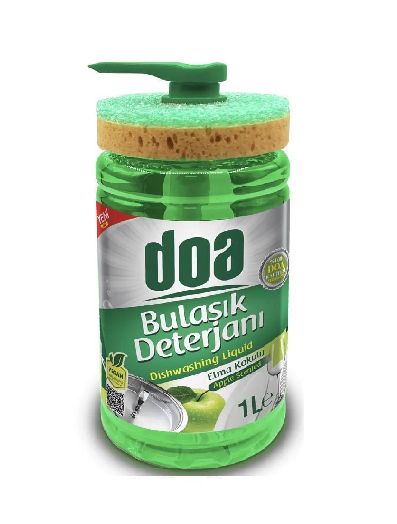 DETERJANLARDOA009.06.1072DOA Sıvı Bulaşık Deterjanı Süngerli Elma kokulu 1000 mlDOA Sıvı Bulaşık Deterjanı Süngerli Elma kokulu 1000 ml