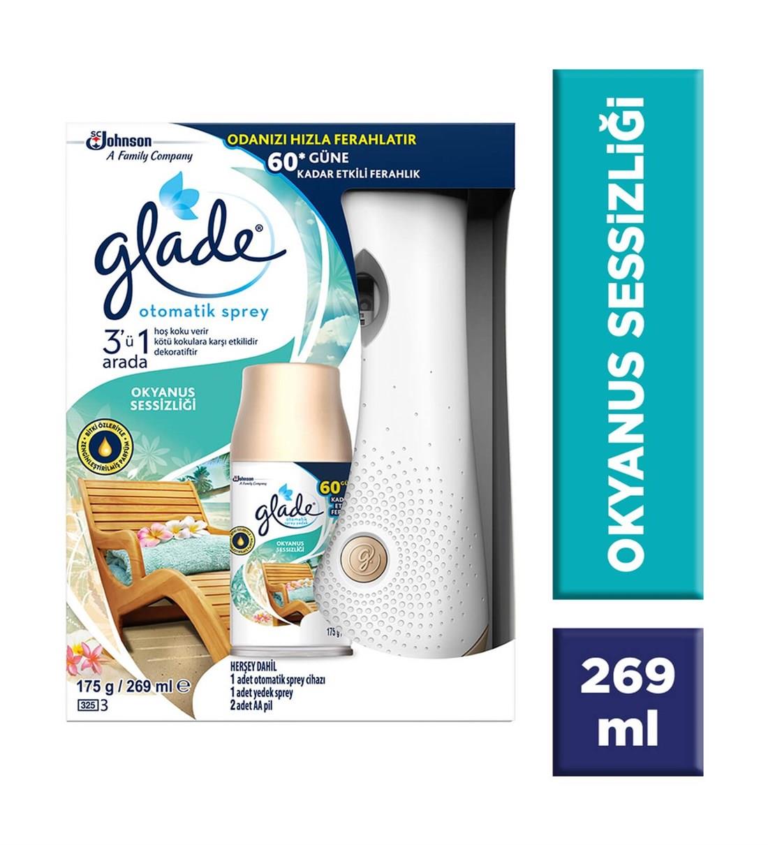 ODA KOKUSUGLADE009.09.0017GLADE OTOMATİK SPREY SİSTEM OKYANUS 269mlGLADE OTOMATİK SPREY SİSTEM OKYANUS 269ml