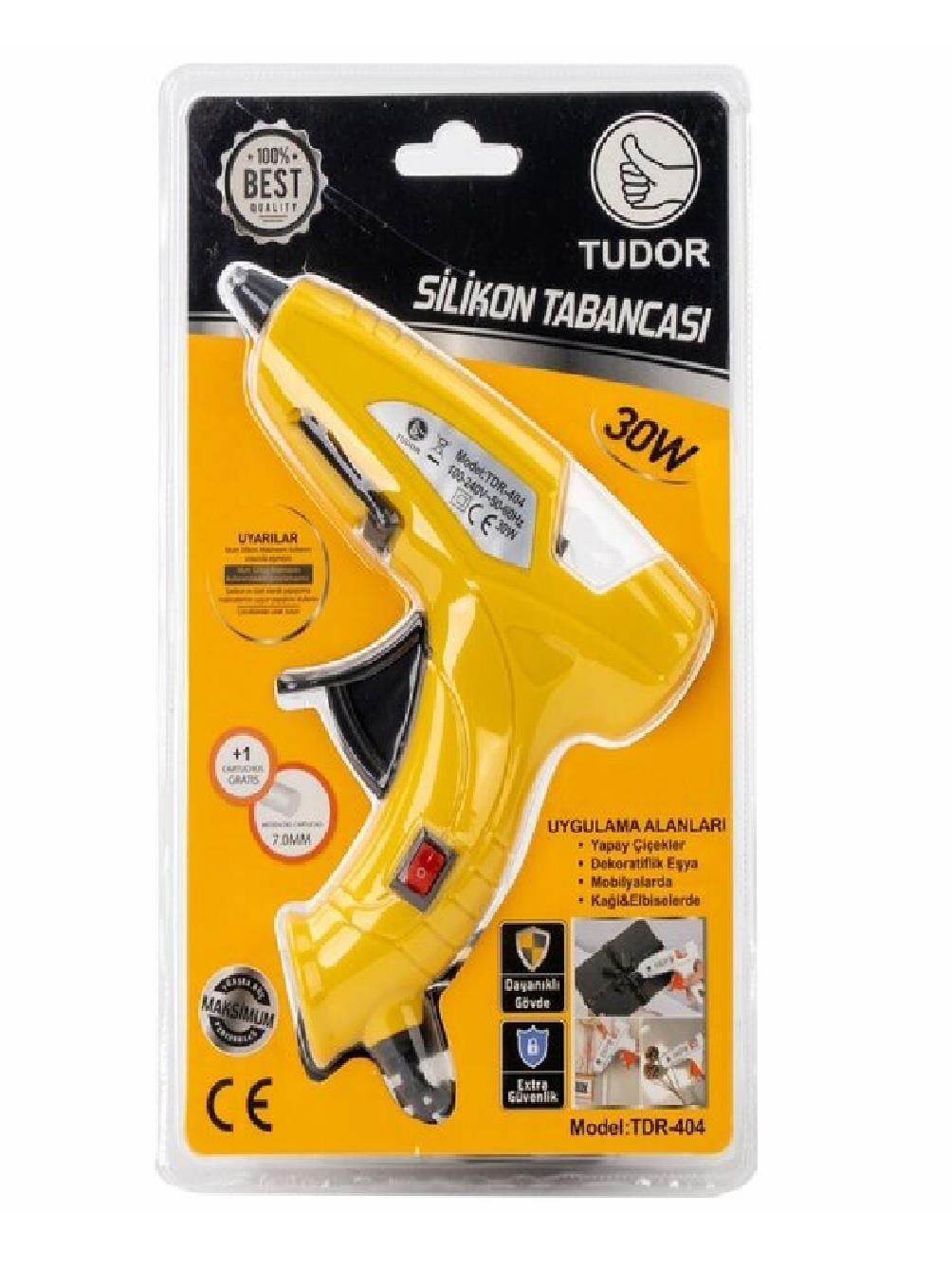 SİLİKON TABANCALARITUDOR011.01.0138Tudor Sıcak Silikon Tabancası 30W TDR-404 4047Tudor Sıcak Silikon Tabancası 30W TDR-404 4047