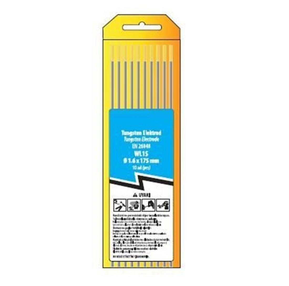 KAYNAK SARF MALZEMELERİTRAFİMET012.01.0053TUNGSTEN ELEKTROD SARI WL15 2.4*175 MM TR0014-24TUNGSTEN ELEKTROD SARI WL15 2.4*175 MM TR0014-24