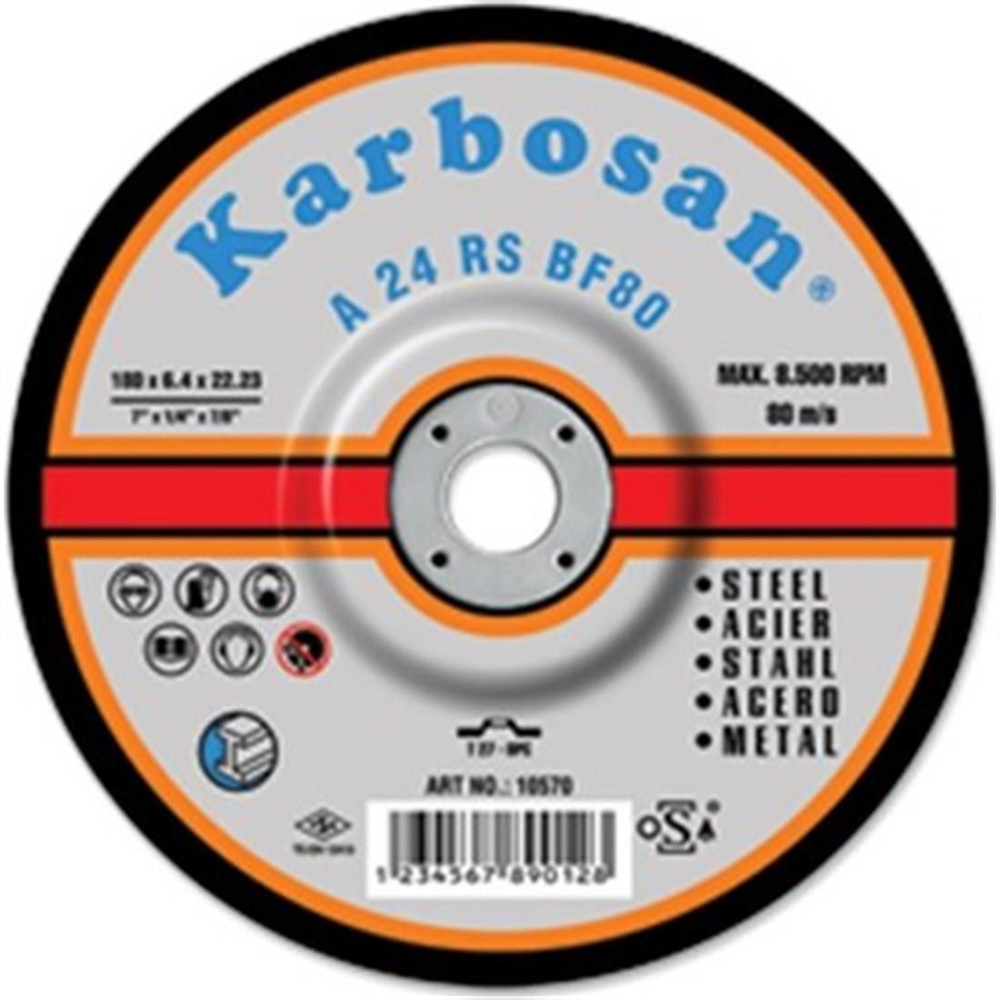 KARBOSAN012.02.0564KARBOSAN 180*8*22 METAL TAŞLAMA TAŞI 910580KARBOSAN 180*8*22 METAL TAŞLAMA TAŞI 910580