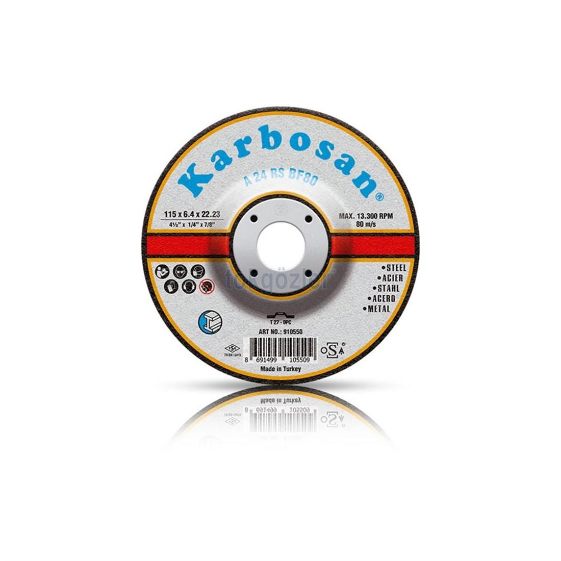 KARBOSAN012.02.0563KARBOSAN 115*6.4*22 METAL TAŞLAMA TAŞI 910550KARBOSAN 115*6.4*22 METAL TAŞLAMA TAŞI 910550