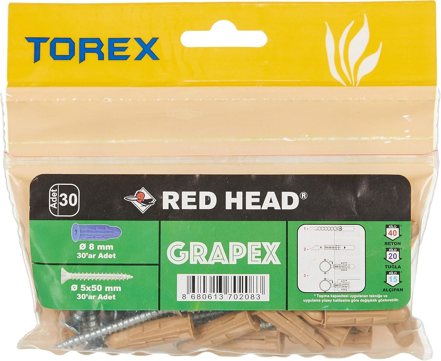 HIRDAVATTOREX012.07.0470TOREX ÇOK AMAÇLI DÜBEL GR-X 6TOREX ÇOK AMAÇLI DÜBEL GR-X 6