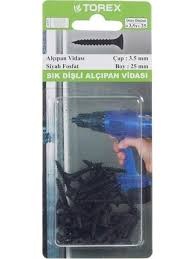 HIRDAVATTOREX012.07.0359TOREX 3,5*25 SIK DİŞLİ ALÇIPAN VİDASI SİYAH FOSFATTOREX 3,5*25 SIK DİŞLİ ALÇIPAN VİDASI SİYAH FOSFAT
