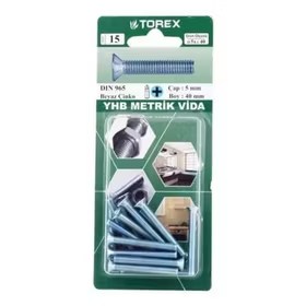 HIRDAVATTOREX012.07.0392TOREX DIN 965 5*40 YHB KÜT UÇLU METRİK VİDATOREX DIN 965 5*40 YHB KÜT UÇLU METRİK VİDA