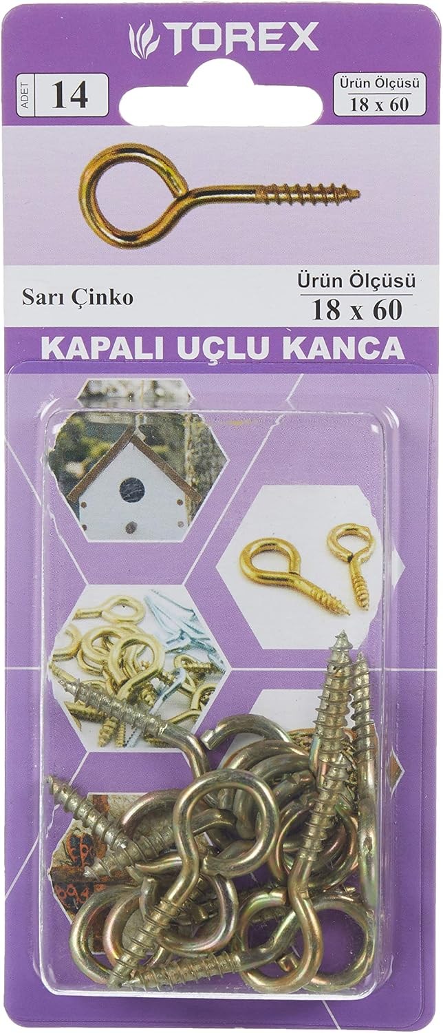 HIRDAVATTOREX012.07.0433TOREX KAPALI UÇLU KANCA 18*60TOREX KAPALI UÇLU KANCA 18*60