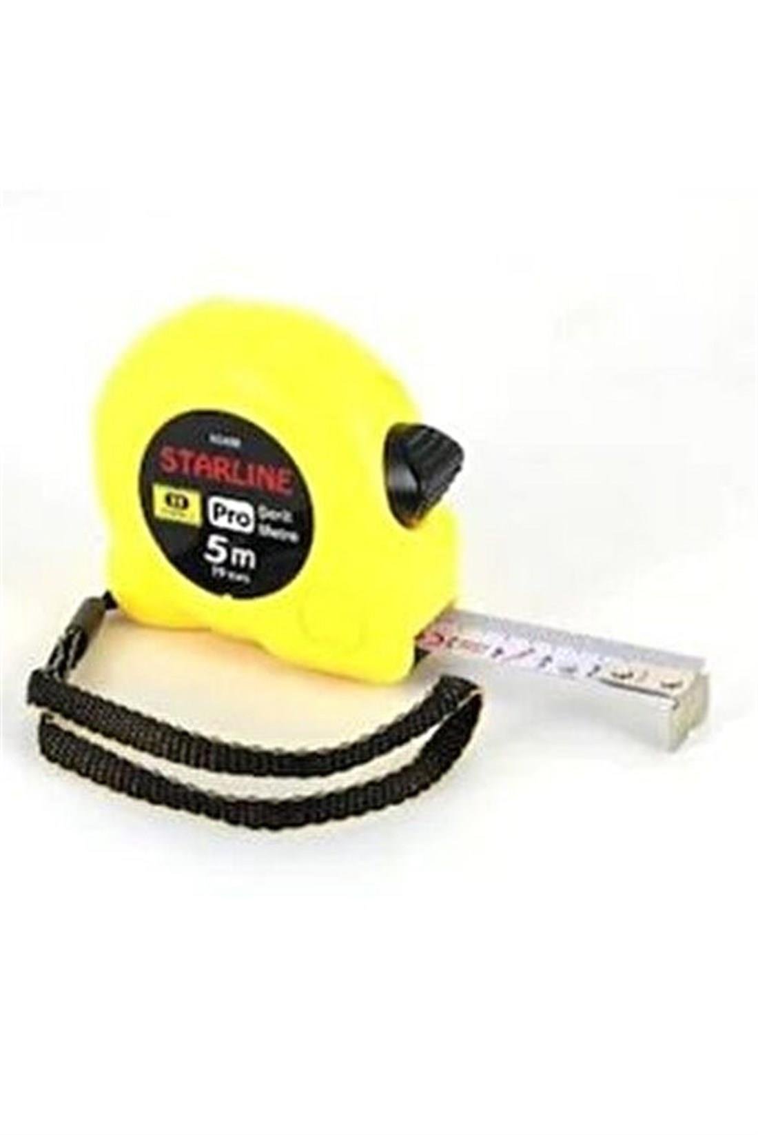 ŞERİT METRELERSTARLİNE012.09.0438STARLİNE ŞERİT METRE SARI 5 MSTARLİNE ŞERİT METRE SARI 5 M