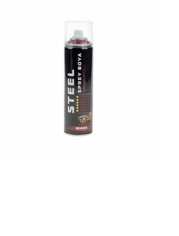 SPREY BOYALARSELSİL013.12.0204Steel Sprey Boya Bordo 200ml 3421Steel Sprey Boya Bordo 200ml 3421