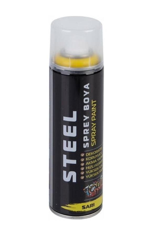 SPREY BOYALARSELSİL013.12.0198Steel Sprey Boya Sarı 200ml 4893Steel Sprey Boya Sarı 200ml 4893