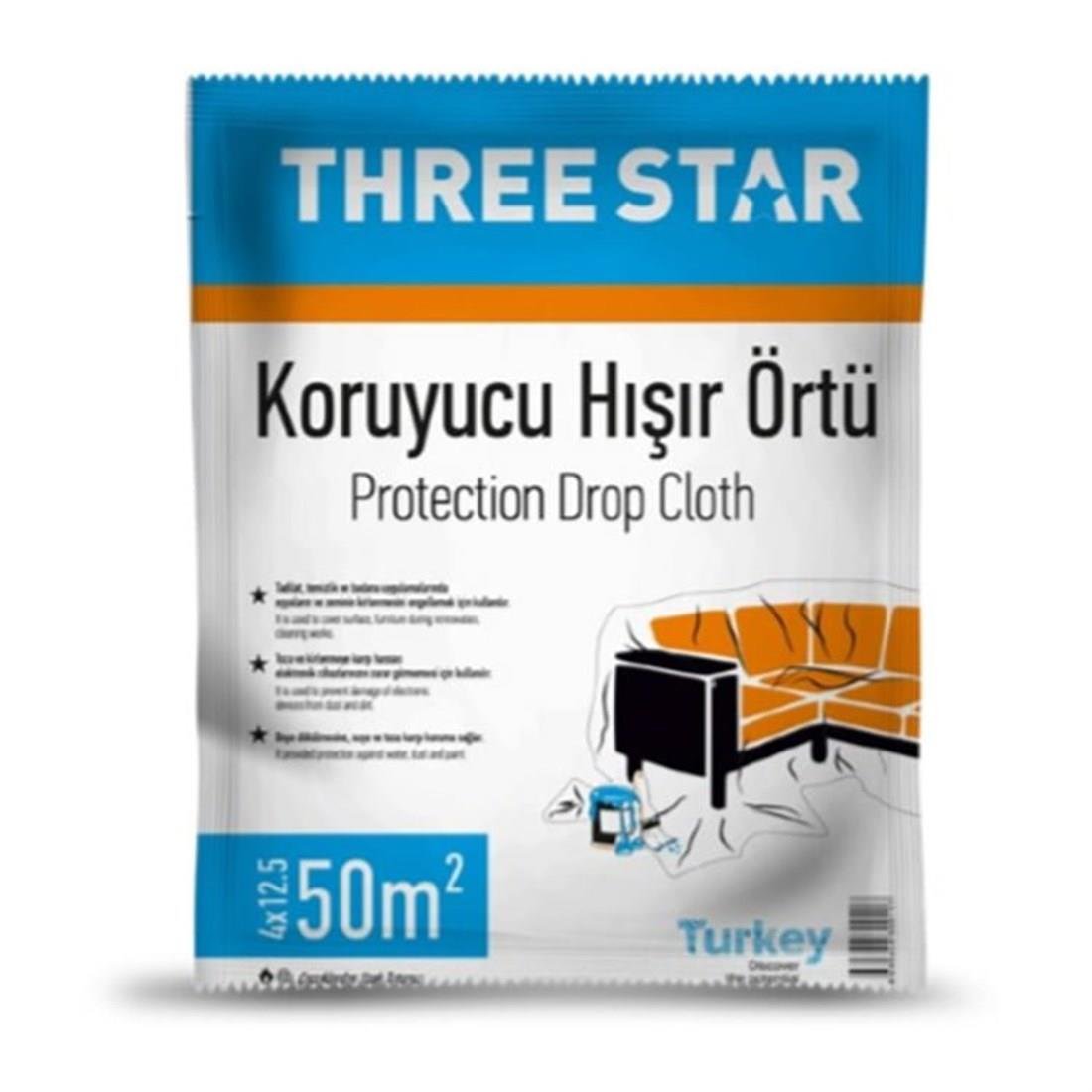 KORUYUCU ÖRTÜLERTHREE STAR013.16.0007THREESTAR KORUYUCU HIŞIR ÖRTÜ 10 M2THREESTAR KORUYUCU HIŞIR ÖRTÜ 10 M2