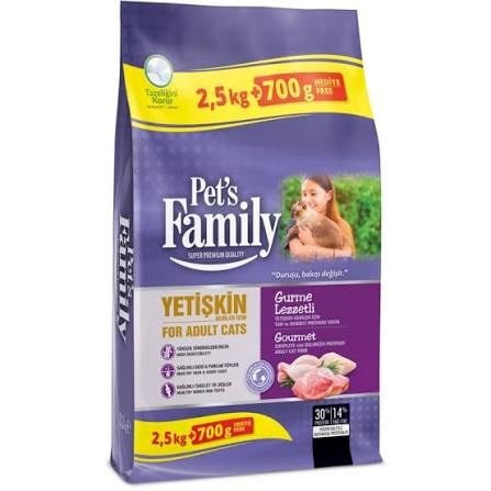 PETSHOPPET'S FAMİLY017.01.0070PET S FAMİLY GURME YETİŞKİN KEDİ MAMASI 2500+700 GR 315-070PET S FAMİLY GURME YETİŞKİN KEDİ MAMASI 2500+700 GR 315-070