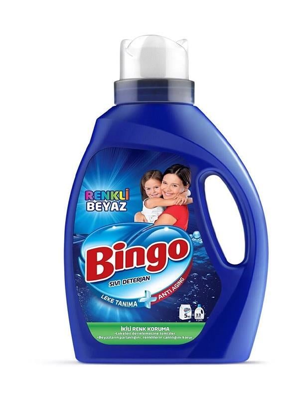DETERJANLARBİNGO019.04.0002BİNGO SIVI DETERJAN SIK YIKANANLAR BEYAZ VE RENKLİLER 2145 MLBİNGO SIVI DETERJAN SIK YIKANANLAR BEYAZ VE RENKLİLER 2145 ML