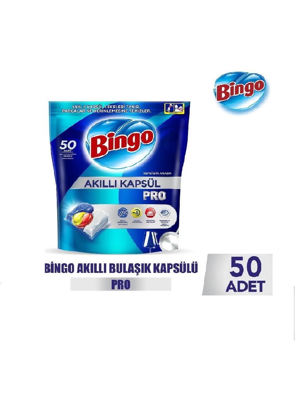 MAKİNE BİNGO019.06.0029Bingo Akıllı Bulaşık Kapsülü Pro 50liBingo Akıllı Bulaşık Kapsülü Pro 50li