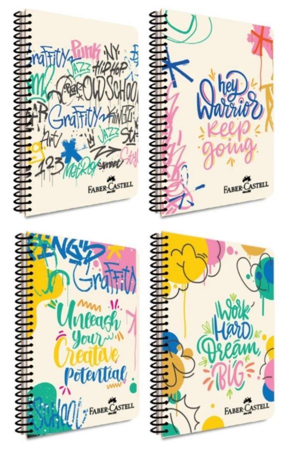 DEFTERLERFABER CASTELLcopy004.02.0440FABER CASTELL GRAFİTİ KAPAK SPİRALLİ DEFTER 80 YAPRAK ÇİZGİLİ -4'LÜ-FABER CASTELL GRAFİTİ KAPAK SPİRALLİ DEFTER 80 YAPRAK ÇİZGİLİ -4'LÜ-