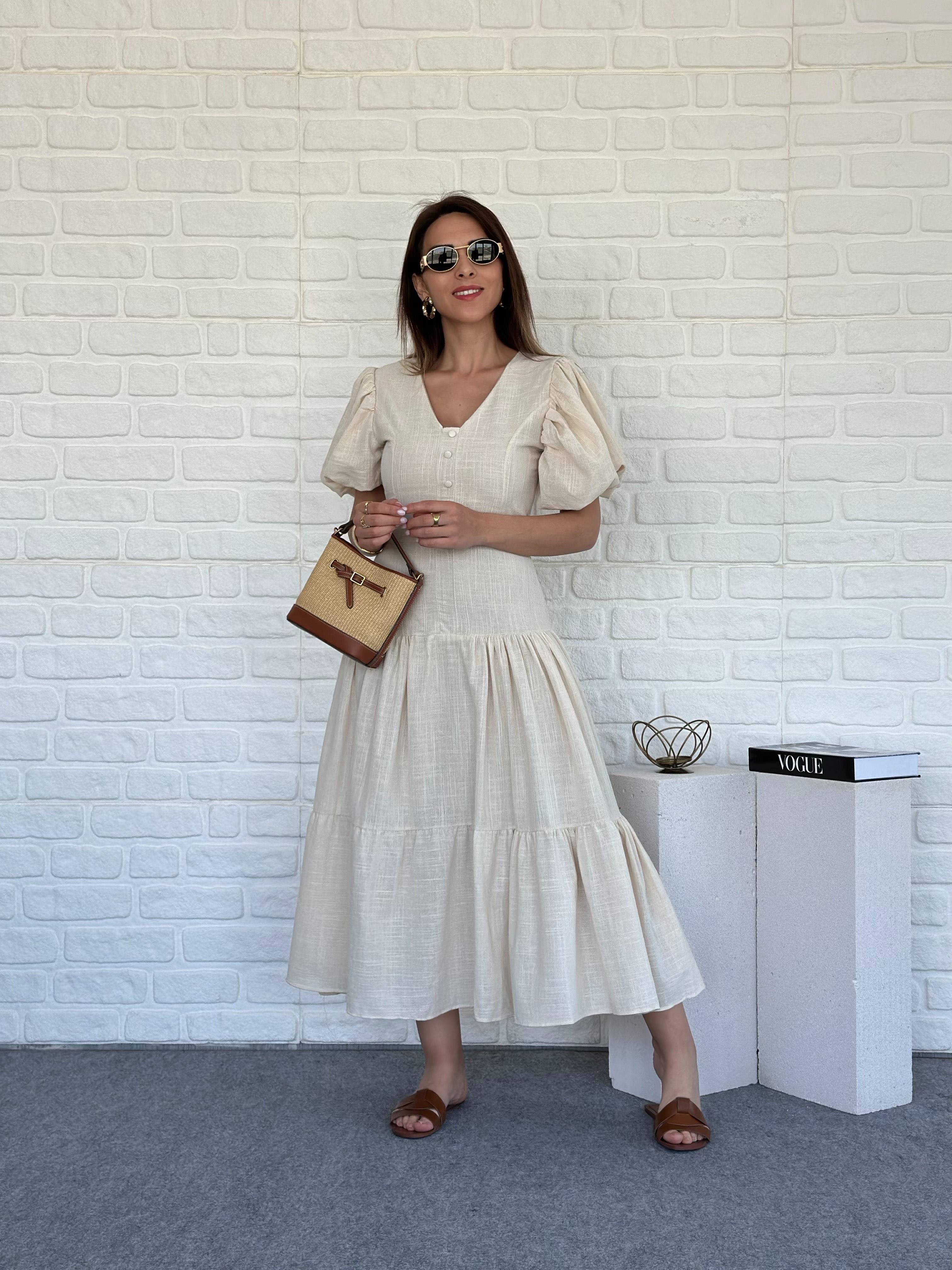 Balon Kol Keten Elbise