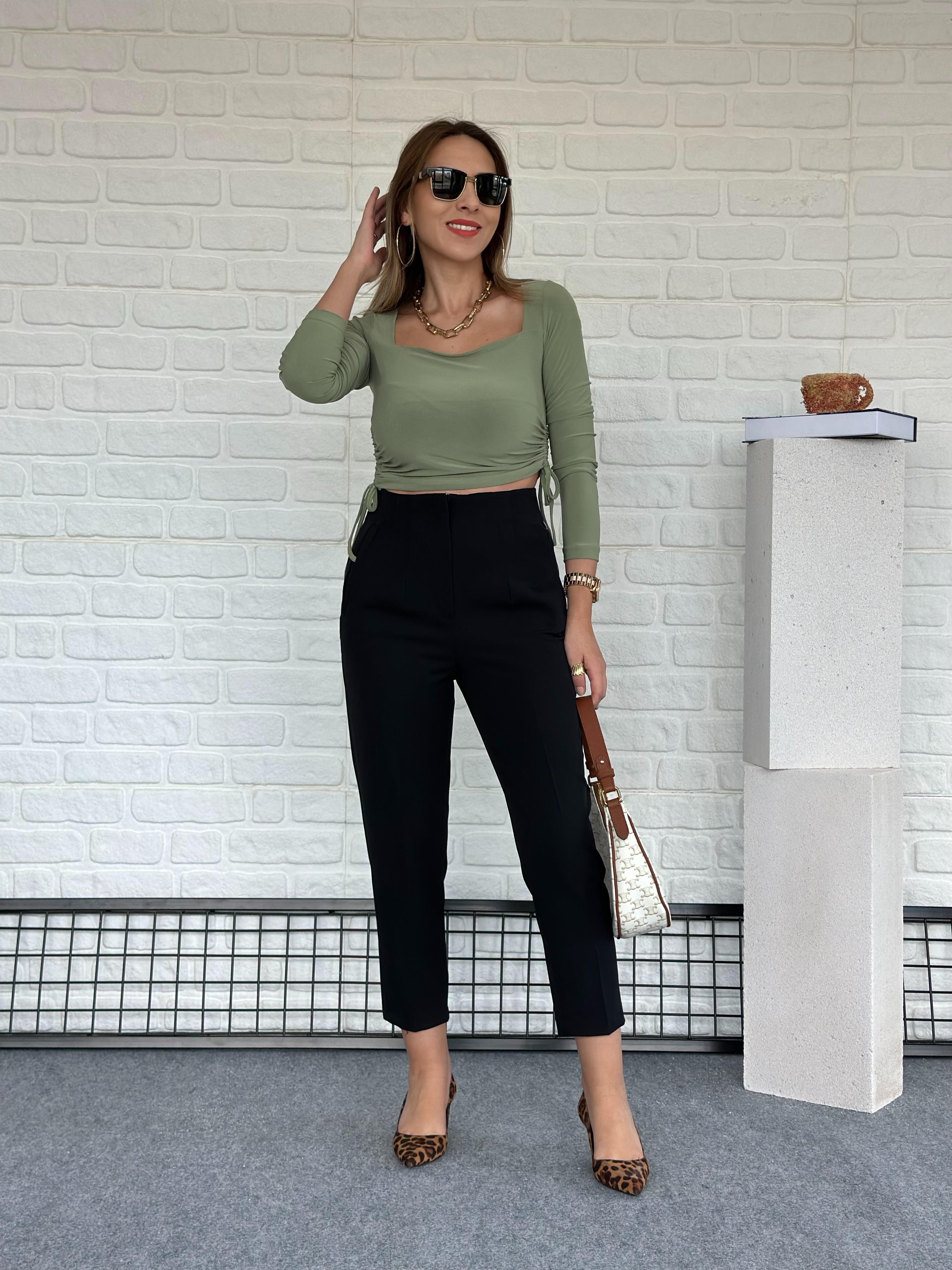 Büzgülü Sandy Bluz Mint