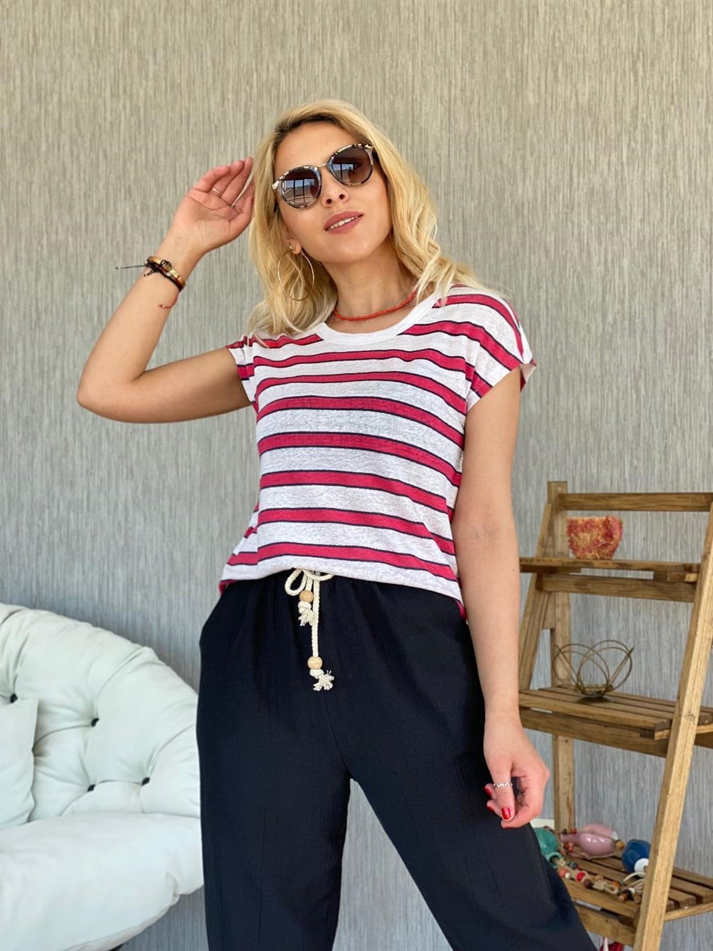 Çizgili Bluz