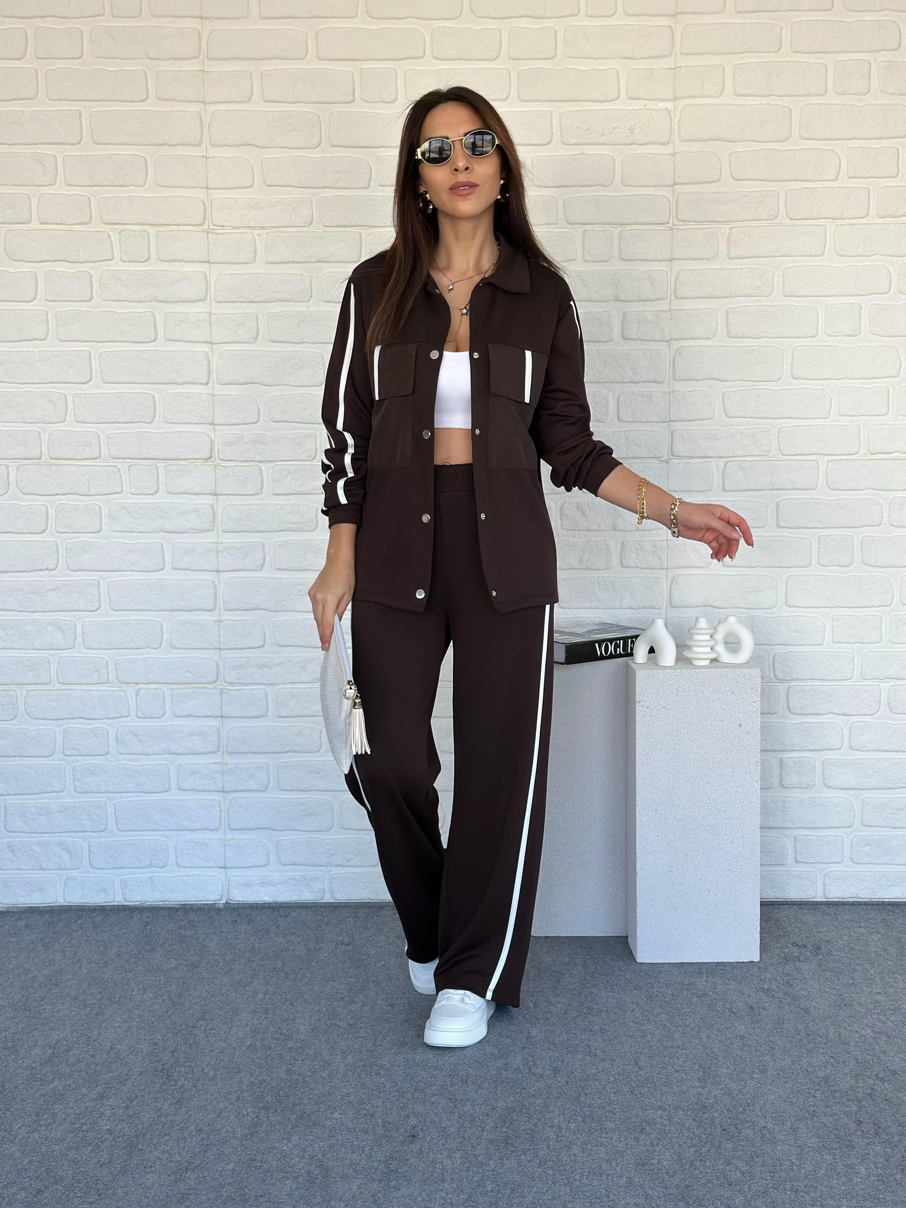 Kargo Paraşüt Cepli Modal Takım Kahve