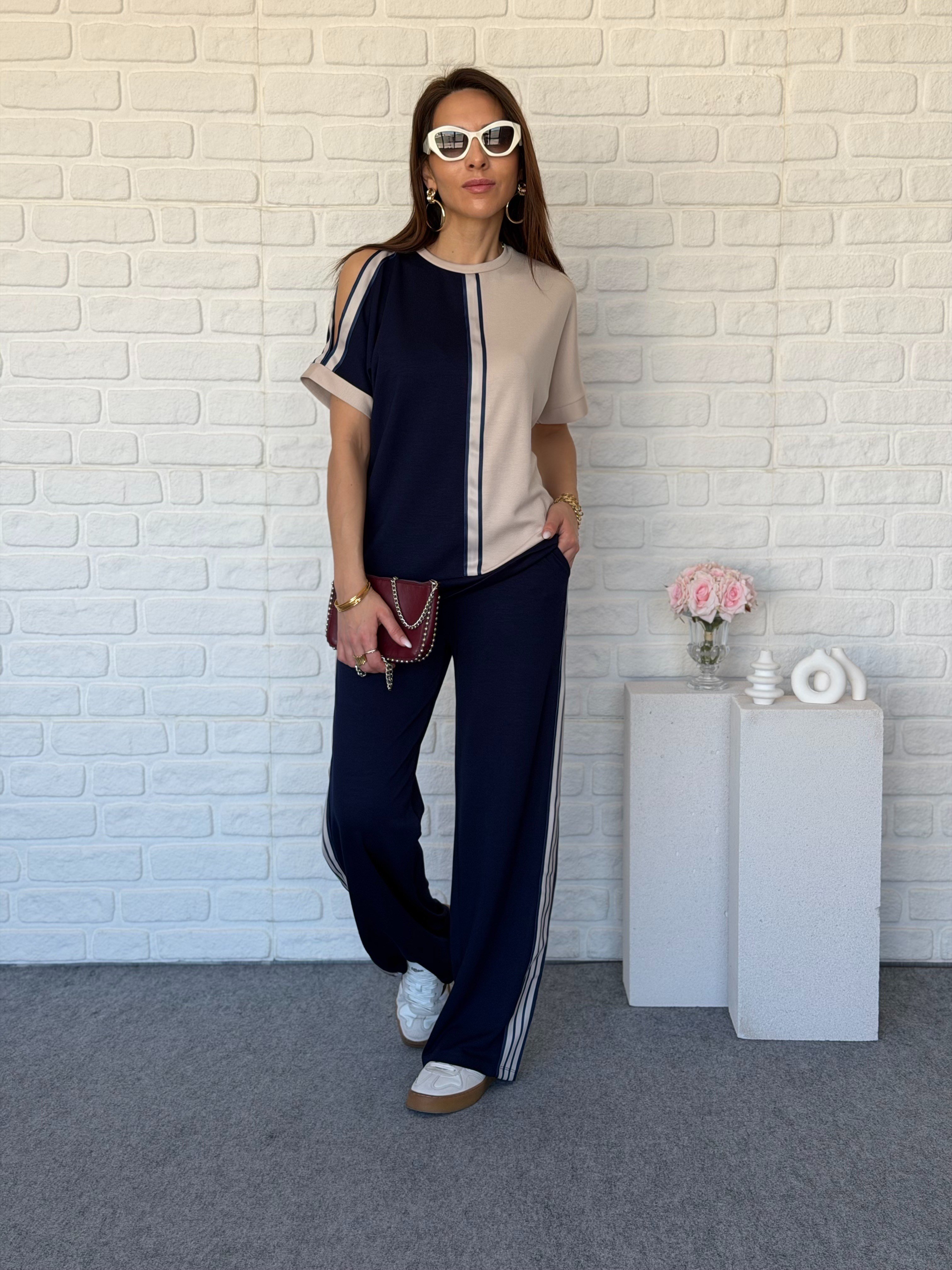 Omuz Dekolteli Modal Takım Laci