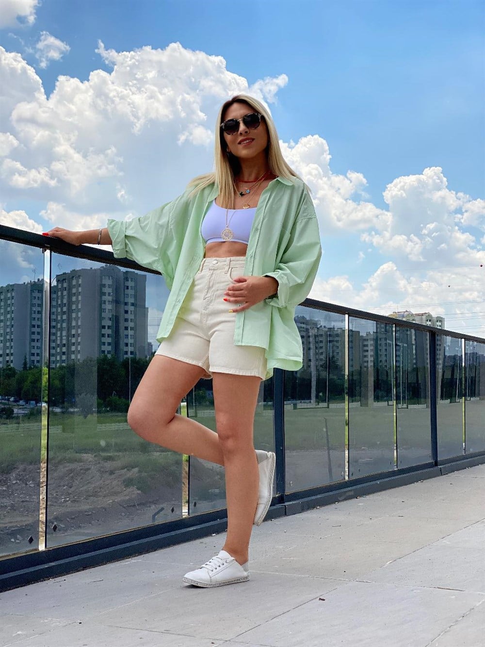 Oversize Gömlek Mint
