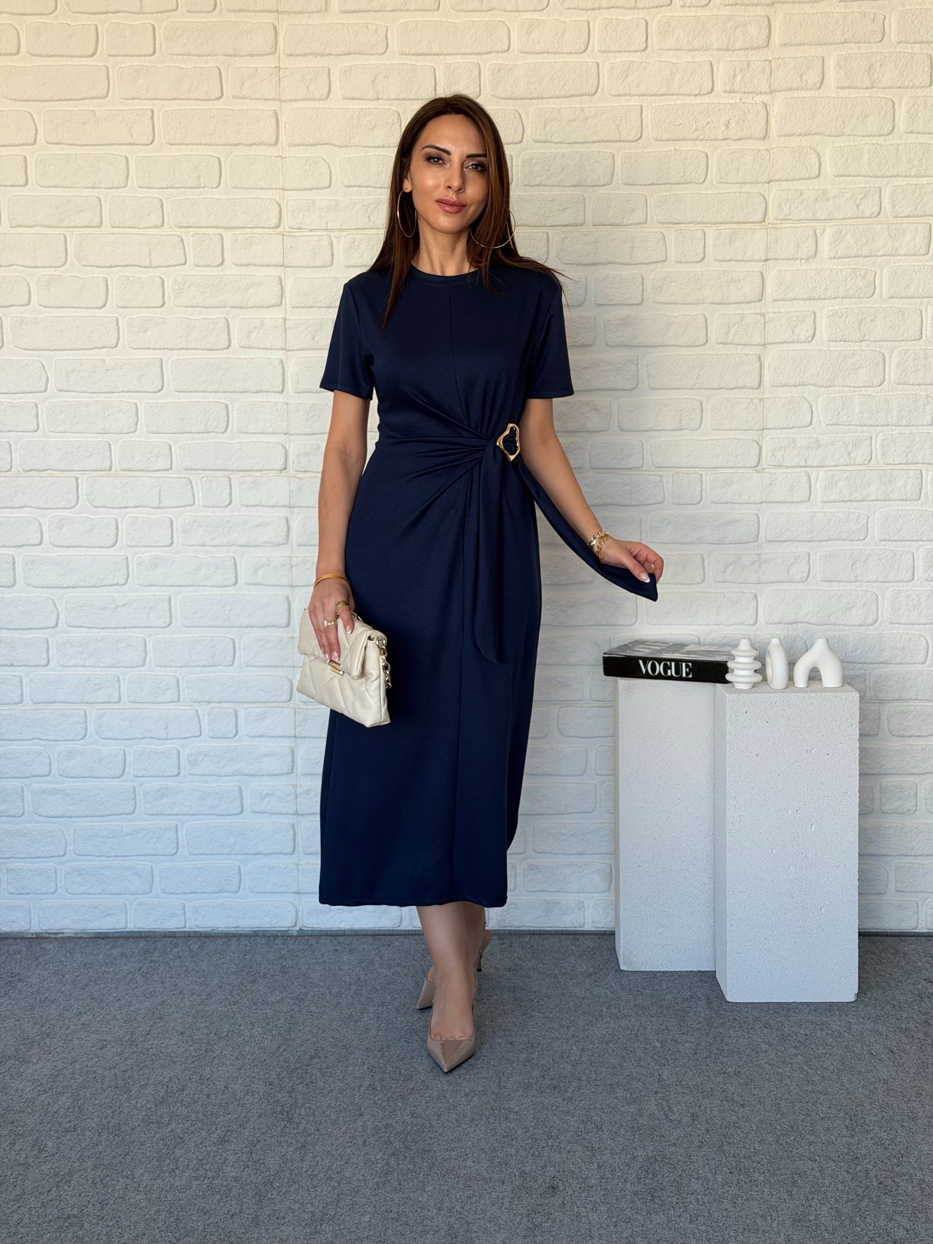 Tokalı Modal Elbise Laci