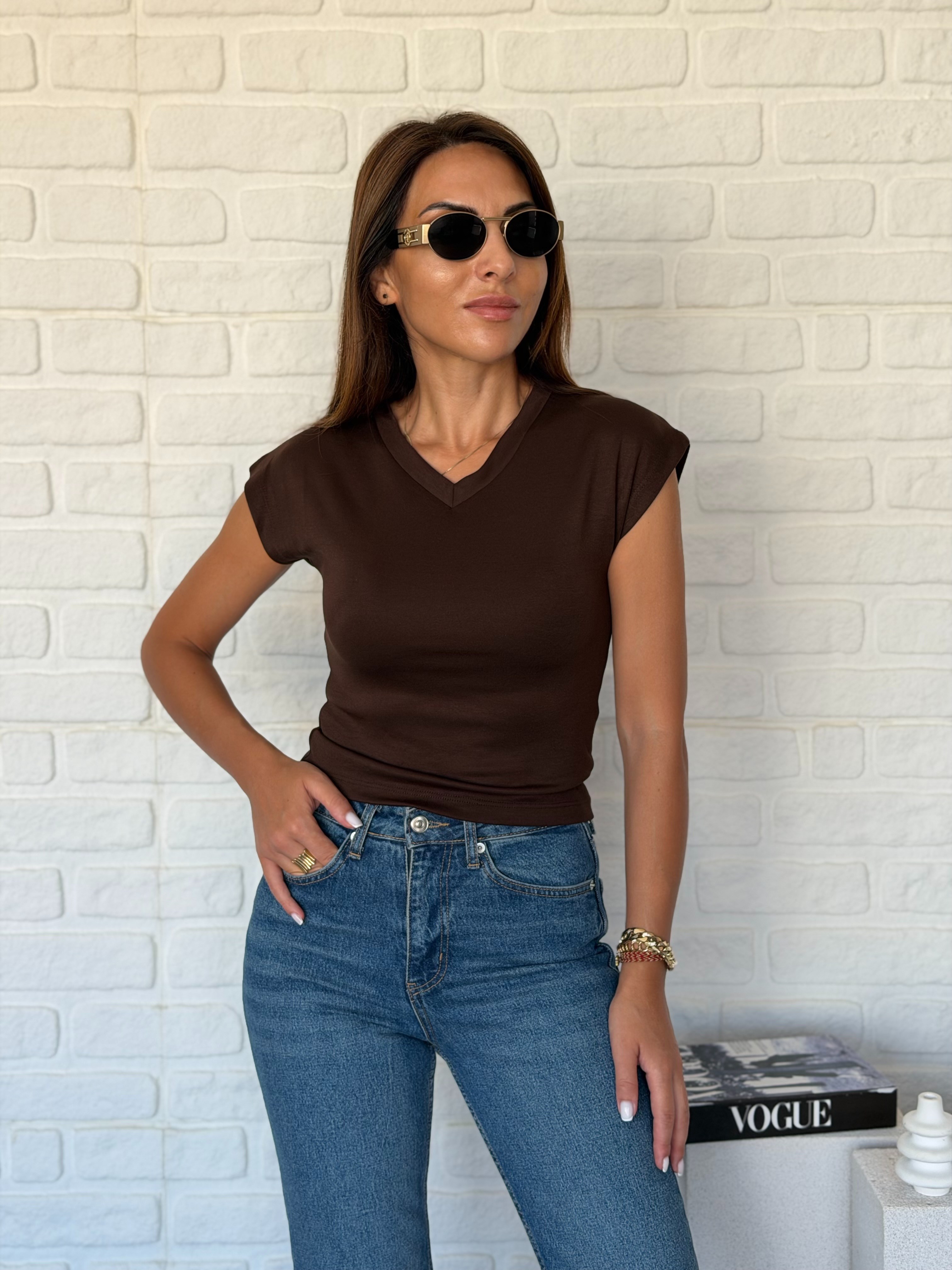 V Yaka Modal T-shirt