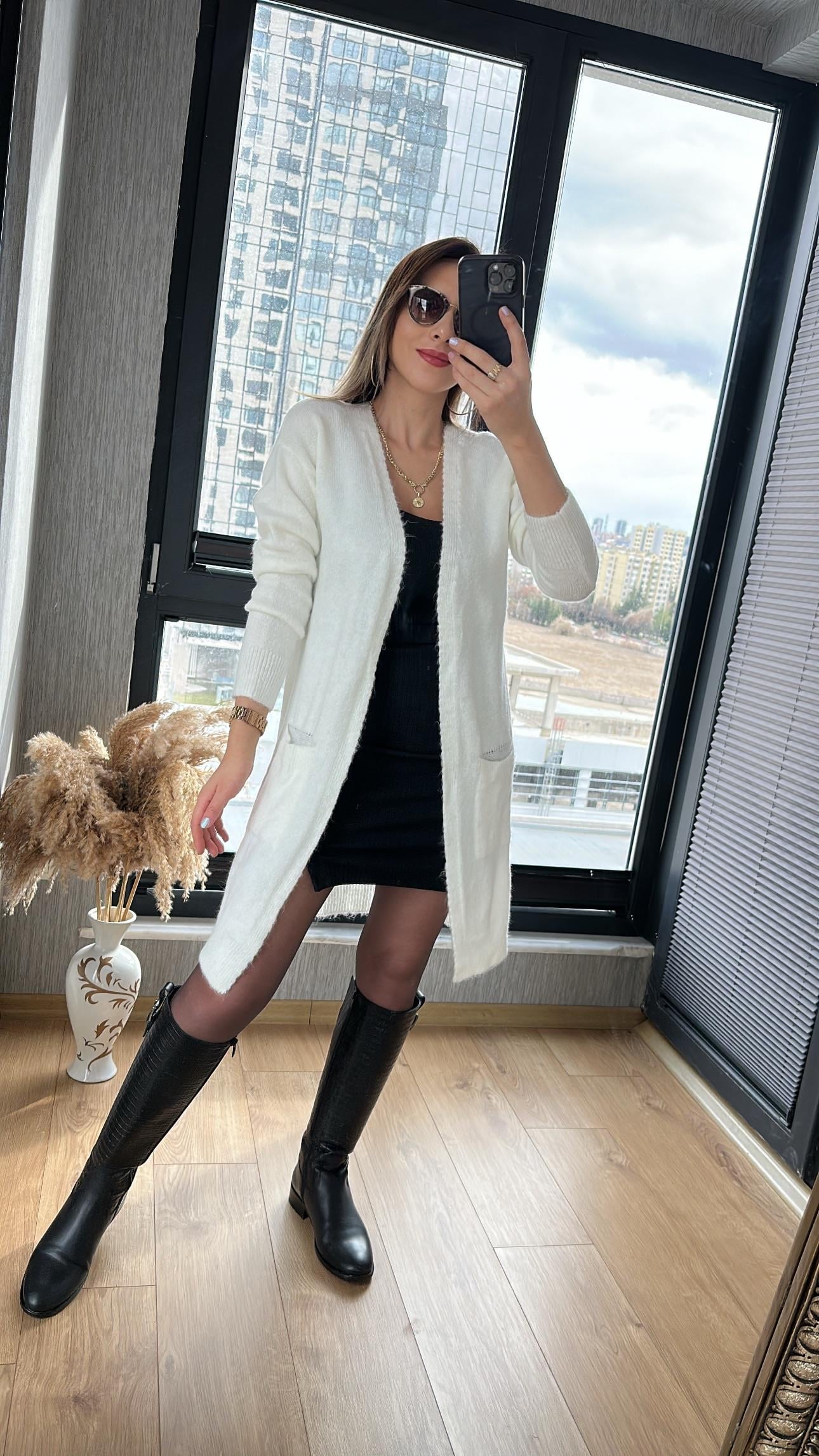 Yumoş Triko Hırka Ekru