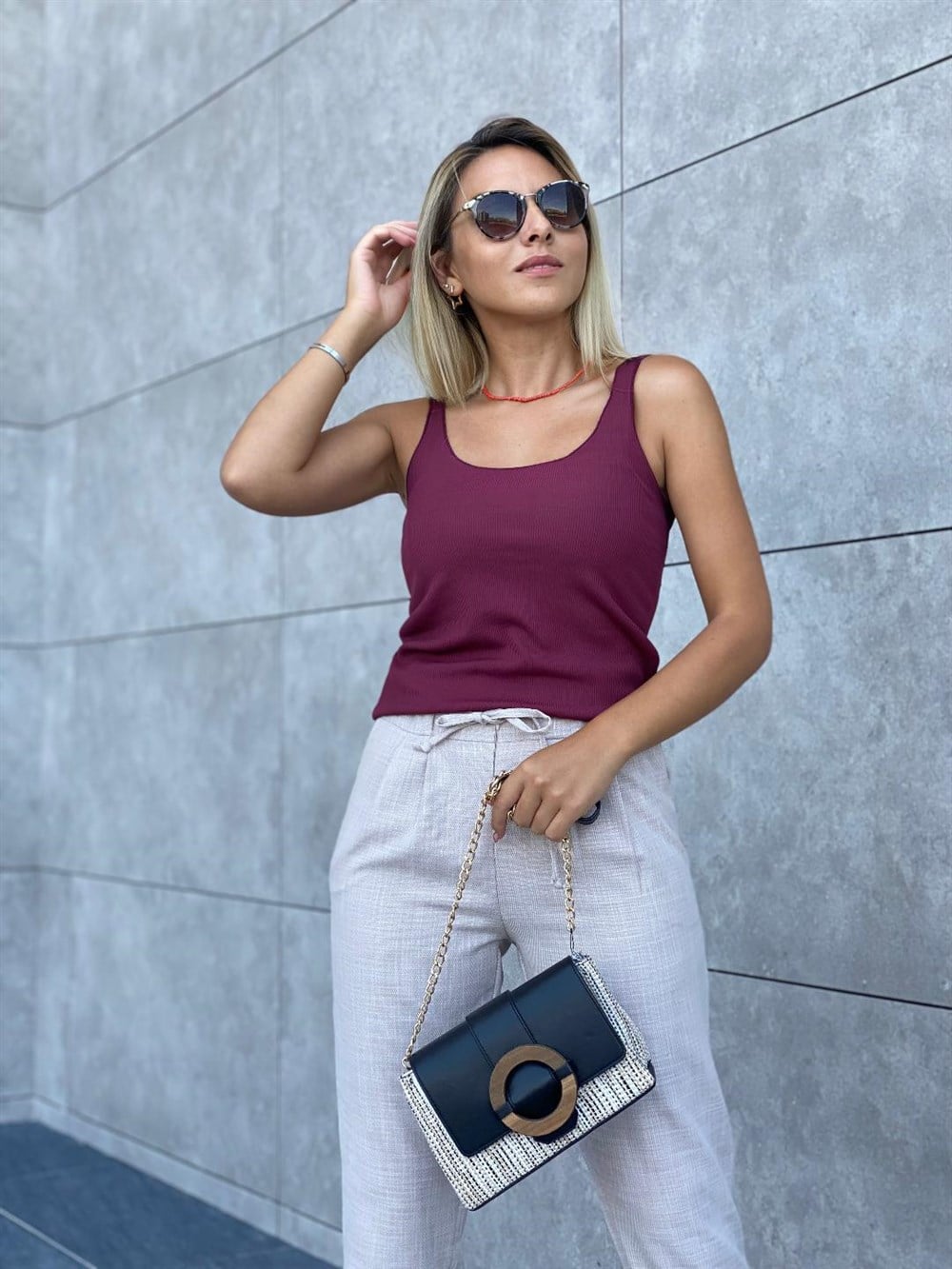 Askılı Body Bordo