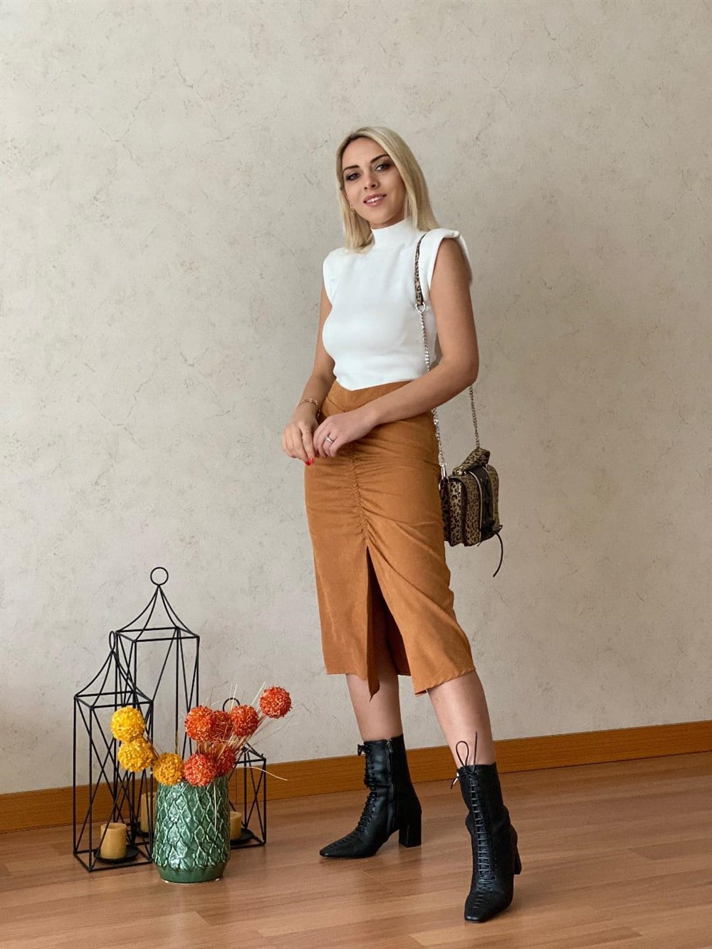 Büzgülü Etek Taba