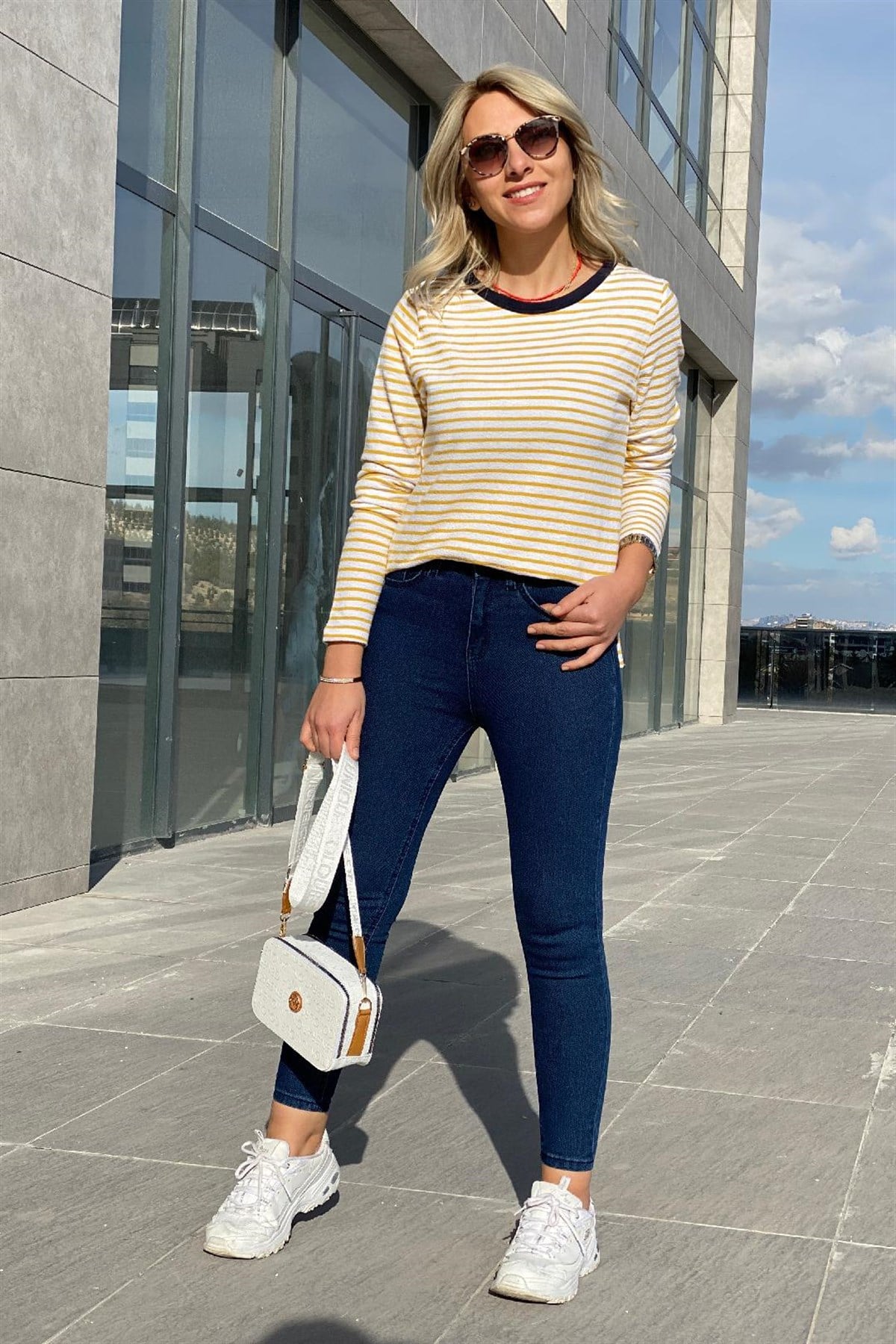 Çizgili Sweatshirt