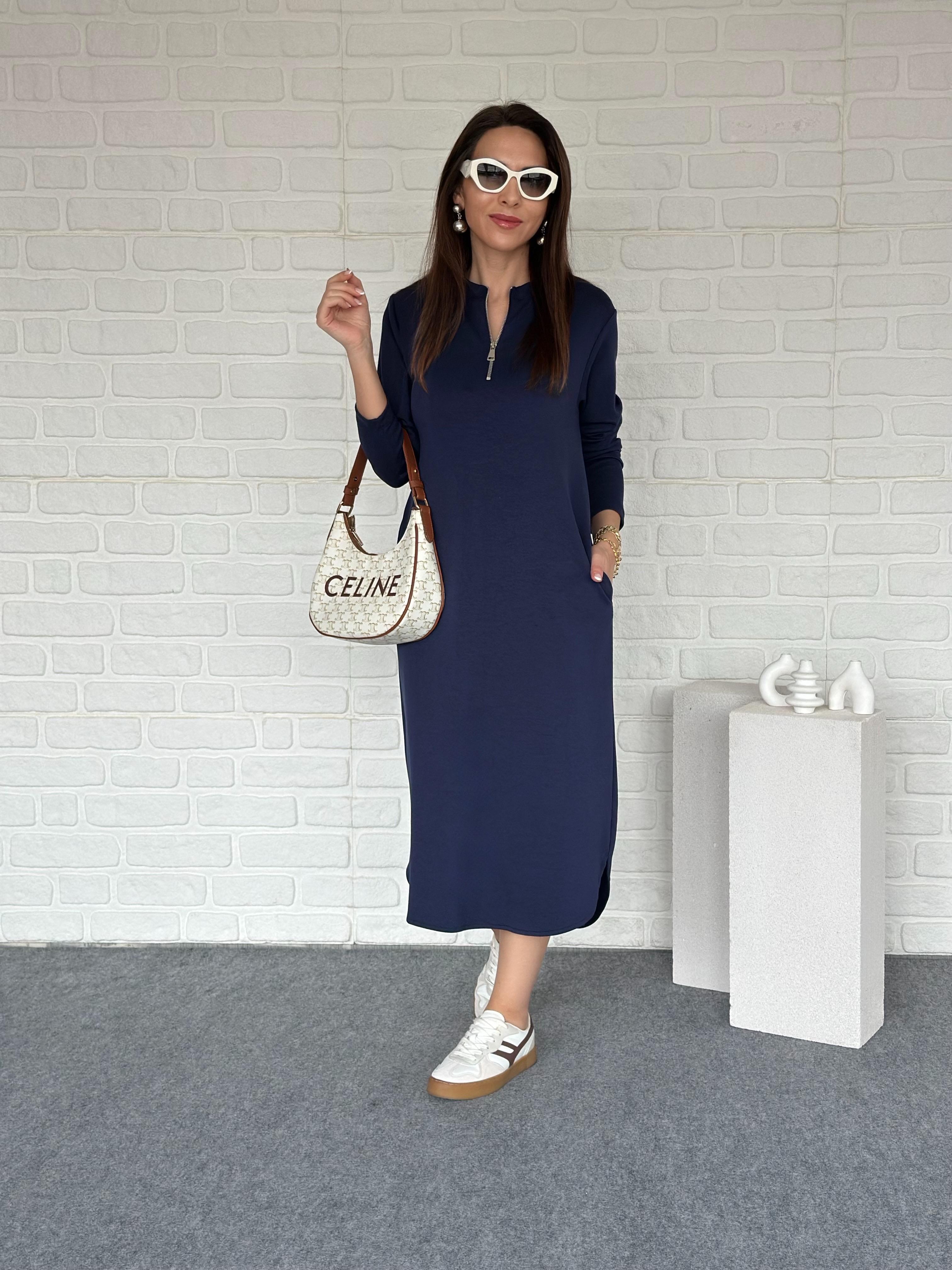 Fermuarlı Modal Elbise Laci