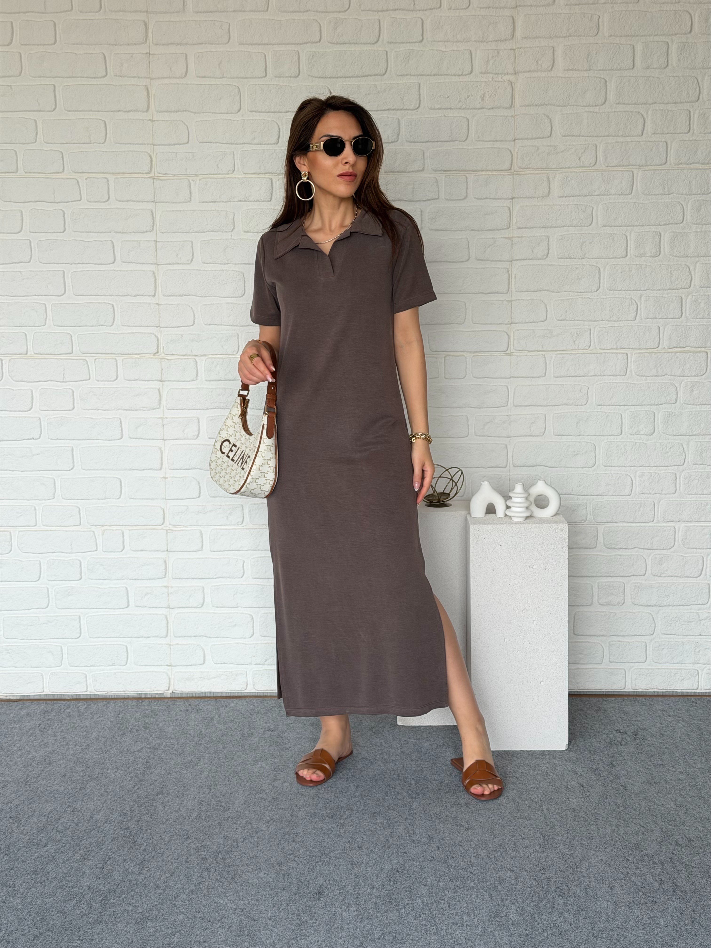 Polo Yaka Pike Modal Elbise