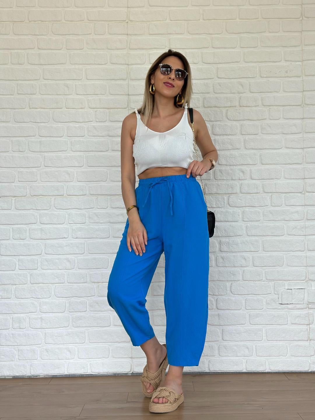 Şalvar Keten Pantolon