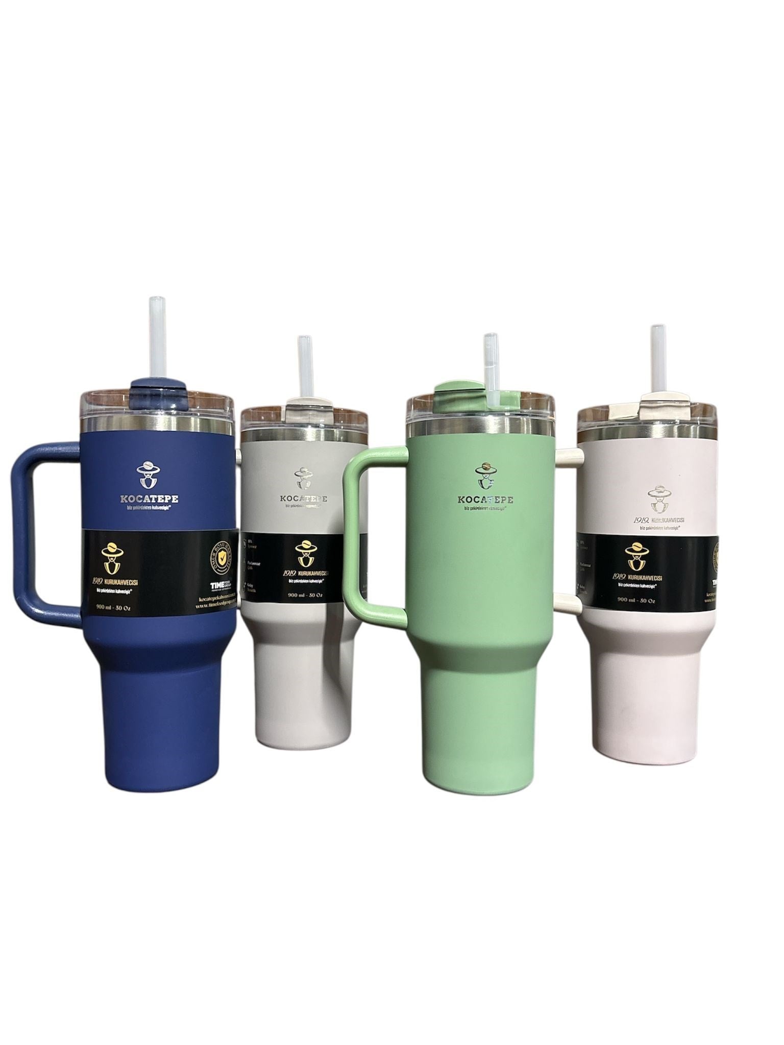 900 ML PİPETLİ TERMOS MAT GRİ