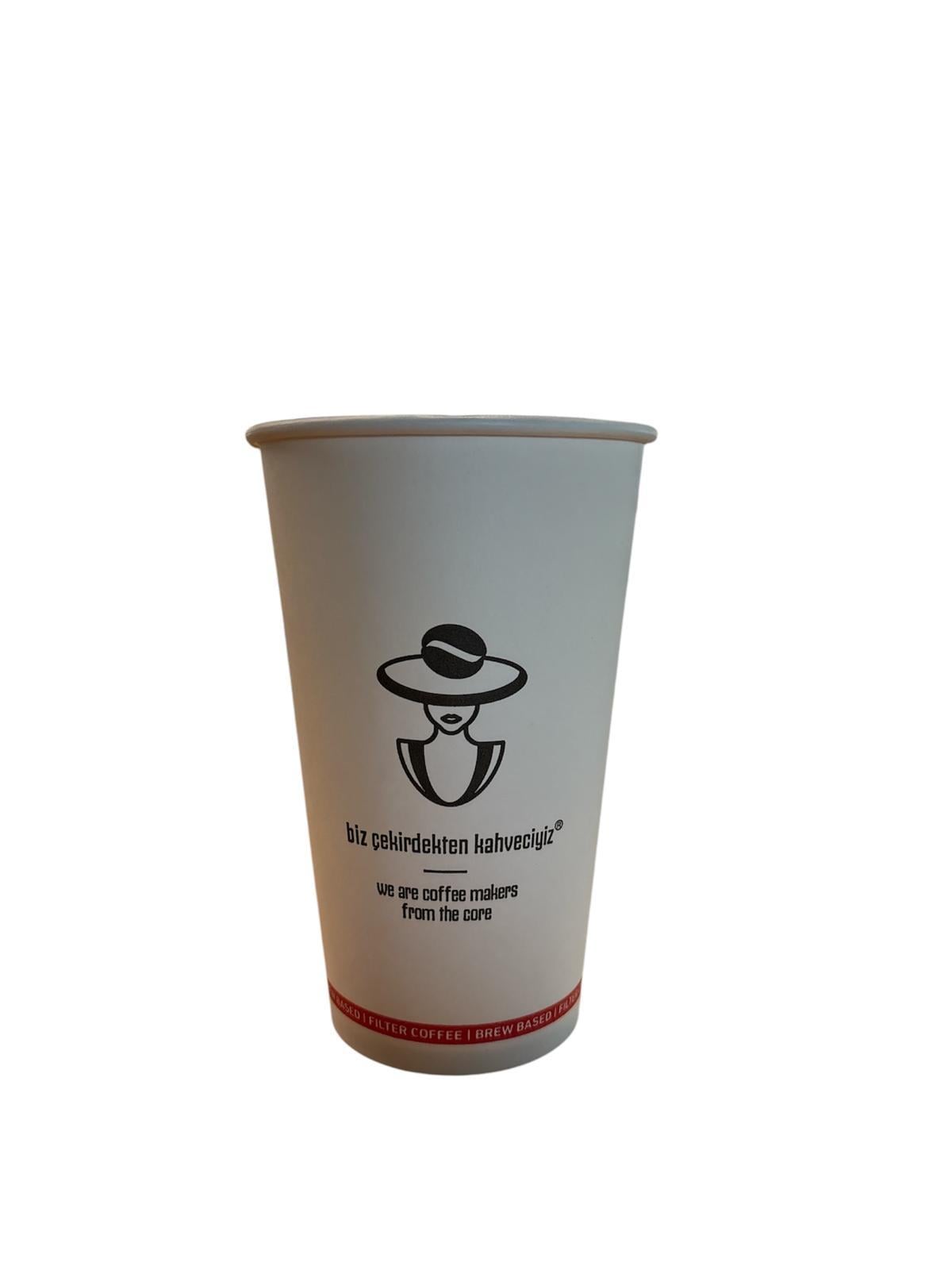 KA Baskılı Karton Bardak-16 Oz -filtre-(1000 Adet)