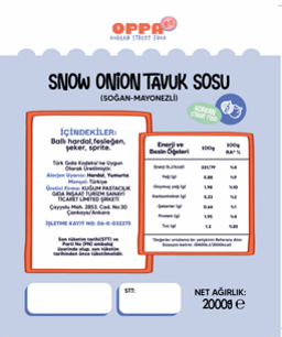 OPPA SNOW ONION TAVUK SOSU 4975 GR