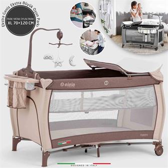 Elele Almonte Oyun Parkı Park Yatak XL 70x120 cm Kahverengi