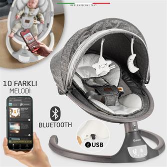 Elele Amore 2 Elektrikli Otomatik Sallanan Ana Kucağı Kademeli Antrasit