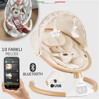 Elele Amore 2 Elektrikli Otomatik Sallanan Ana Kucağı Kademeli Bej